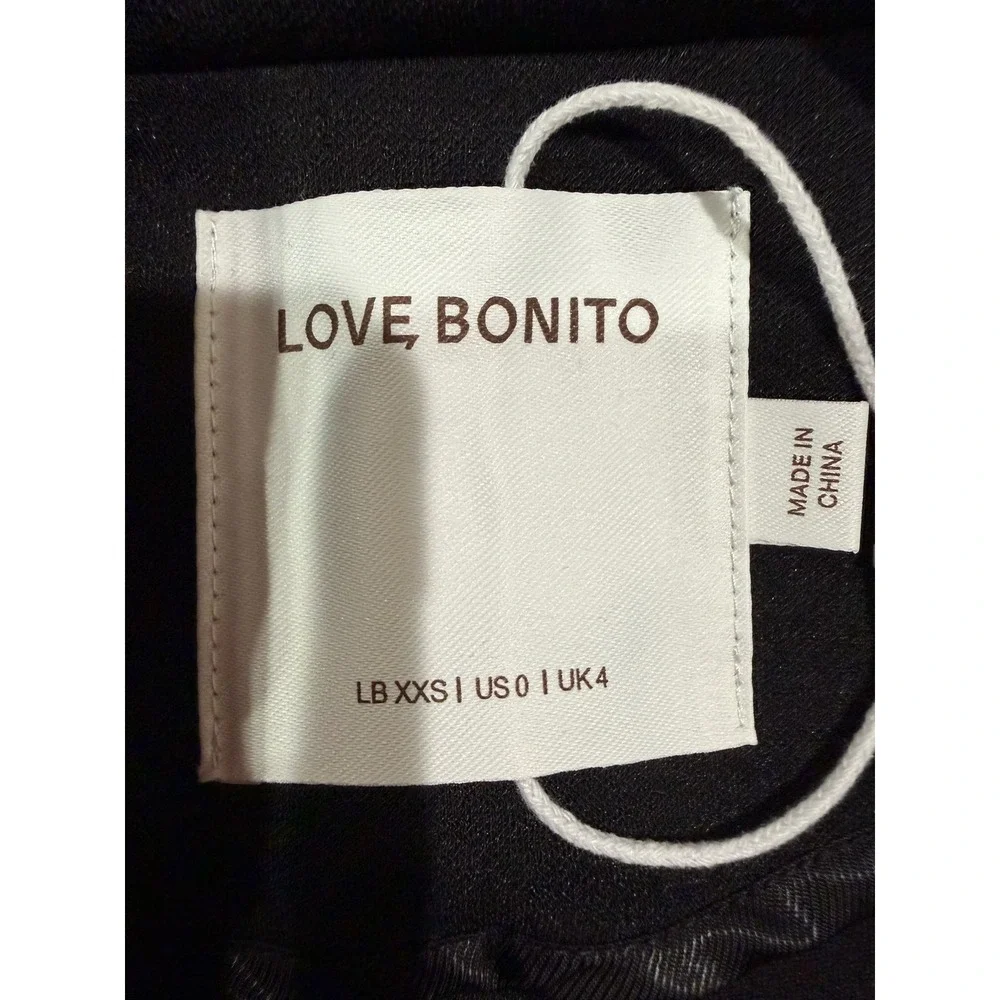 Love Bonito Women Black Long Sleeve Cropped Blazer Jacket Size US 0 XXS